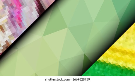 Geometric design. Colorful gradient mosaic background. Geometric triangle, mosaic, abstract background. Mosaic, color background. Mosaic texture. The effect of stained glass. EPS 10 Vector