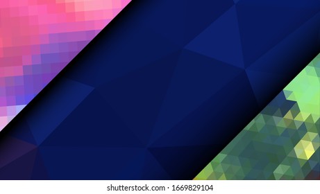 Geometric design. Colorful gradient mosaic background. Geometric triangle, mosaic, abstract background. Mosaic, color background. Mosaic texture. The effect of stained glass. EPS 10 Vector