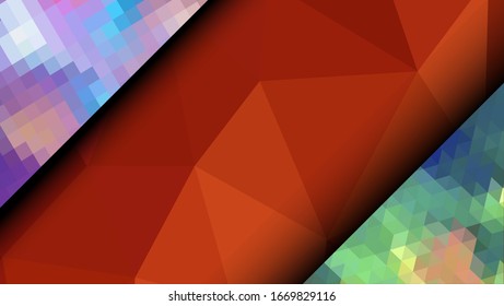 Geometric design. Colorful gradient mosaic background. Geometric triangle, mosaic, abstract background. Mosaic, color background. Mosaic texture. The effect of stained glass. EPS 10 Vector