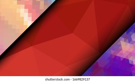 Geometric design. Colorful gradient mosaic background. Geometric triangle, mosaic, abstract background. Mosaic, color background. Mosaic texture. The effect of stained glass. EPS 10 Vector