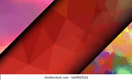 Geometric design. Colorful gradient mosaic background. Geometric triangle, mosaic, abstract background. Mosaic, color background. Mosaic texture. The effect of stained glass. EPS 10 Vector