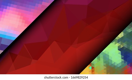 Geometric design. Colorful gradient mosaic background. Geometric triangle, mosaic, abstract background. Mosaic, color background. Mosaic texture. The effect of stained glass. EPS 10 Vector