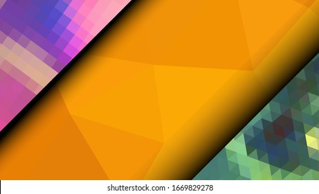 Geometric design. Colorful gradient mosaic background. Geometric triangle, mosaic, abstract background. Mosaic, color background. Mosaic texture. The effect of stained glass. EPS 10 Vector