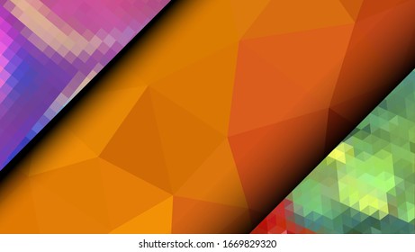 Geometric design. Colorful gradient mosaic background. Geometric triangle, mosaic, abstract background. Mosaic, color background. Mosaic texture. The effect of stained glass. EPS 10 Vector