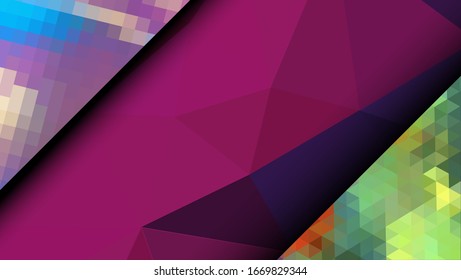 Geometric design. Colorful gradient mosaic background. Geometric triangle, mosaic, abstract background. Mosaic, color background. Mosaic texture. The effect of stained glass. EPS 10 Vector