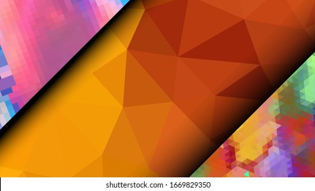 Geometric design. Colorful gradient mosaic background. Geometric triangle, mosaic, abstract background. Mosaic, color background. Mosaic texture. The effect of stained glass. EPS 10 Vector