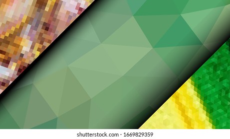 Geometric design. Colorful gradient mosaic background. Geometric triangle, mosaic, abstract background. Mosaic, color background. Mosaic texture. The effect of stained glass. EPS 10 Vector