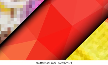 Geometric design. Colorful gradient mosaic background. Geometric triangle, mosaic, abstract background. Mosaic, color background. Mosaic texture. The effect of stained glass. EPS 10 Vector