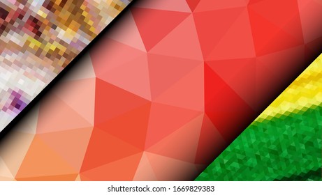 Geometric design. Colorful gradient mosaic background. Geometric triangle, mosaic, abstract background. Mosaic, color background. Mosaic texture. The effect of stained glass. EPS 10 Vector