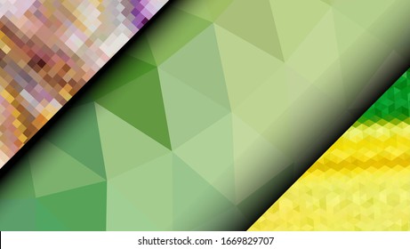 Geometric design. Colorful gradient mosaic background. Geometric triangle, mosaic, abstract background. Mosaic, color background. Mosaic texture. The effect of stained glass. EPS 10 Vector