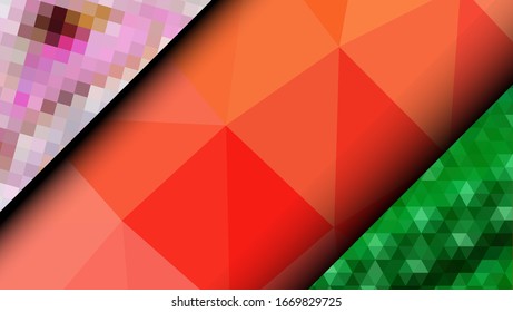 Geometric design. Colorful gradient mosaic background. Geometric triangle, mosaic, abstract background. Mosaic, color background. Mosaic texture. The effect of stained glass. EPS 10 Vector