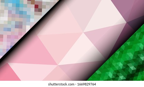 Geometric design. Colorful gradient mosaic background. Geometric triangle, mosaic, abstract background. Mosaic, color background. Mosaic texture. The effect of stained glass. EPS 10 Vector