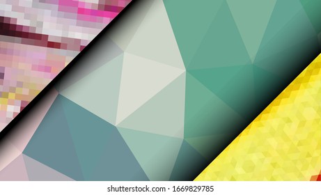 Geometric design. Colorful gradient mosaic background. Geometric triangle, mosaic, abstract background. Mosaic, color background. Mosaic texture. The effect of stained glass. EPS 10 Vector