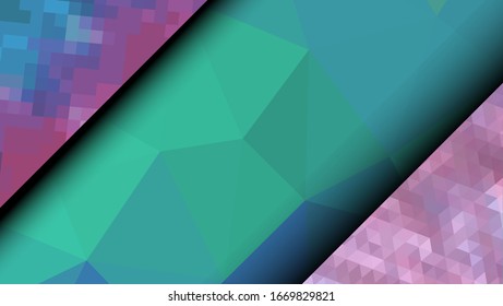 Geometric design. Colorful gradient mosaic background. Geometric triangle, mosaic, abstract background. Mosaic, color background. Mosaic texture. The effect of stained glass. EPS 10 Vector