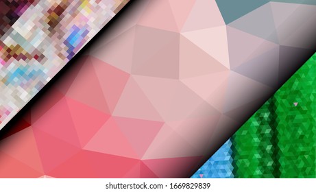 Geometric design. Colorful gradient mosaic background. Geometric triangle, mosaic, abstract background. Mosaic, color background. Mosaic texture. The effect of stained glass. EPS 10 Vector