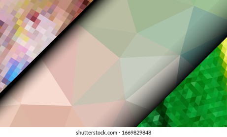 Geometric design. Colorful gradient mosaic background. Geometric triangle, mosaic, abstract background. Mosaic, color background. Mosaic texture. The effect of stained glass. EPS 10 Vector