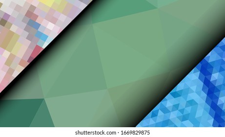 Geometric design. Colorful gradient mosaic background. Geometric triangle, mosaic, abstract background. Mosaic, color background. Mosaic texture. The effect of stained glass. EPS 10 Vector