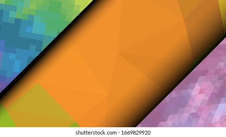 Geometric design. Colorful gradient mosaic background. Geometric triangle, mosaic, abstract background. Mosaic, color background. Mosaic texture. The effect of stained glass. EPS 10 Vector