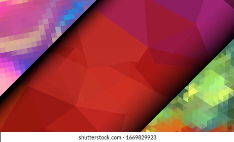 Geometric design. Colorful gradient mosaic background. Geometric triangle, mosaic, abstract background. Mosaic, color background. Mosaic texture. The effect of stained glass. EPS 10 Vector