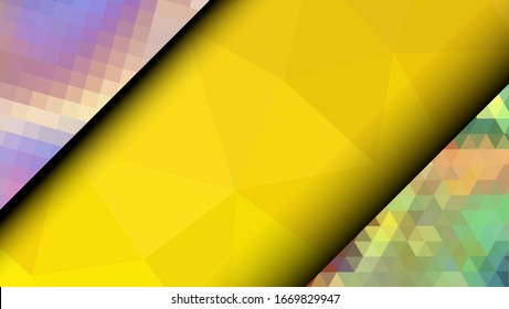  Diseño geométrico. Fondo de mosaico degradado colorido. Triángulo geométrico, mosaico, fondo abstracto. Mosaico, fondo de color. Textura de mosaico. El efecto del vidrio manchado. Vector EPS 10