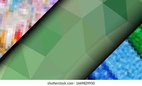 Geometric design. Colorful gradient mosaic background. Geometric triangle, mosaic, abstract background. Mosaic, color background. Mosaic texture. The effect of stained glass. EPS 10 Vector