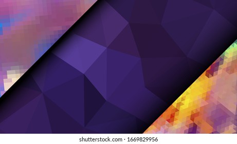 Geometric design. Colorful gradient mosaic background. Geometric triangle, mosaic, abstract background. Mosaic, color background. Mosaic texture. The effect of stained glass. EPS 10 Vector