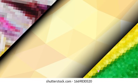  Diseño geométrico. Fondo de mosaico degradado colorido. Triángulo geométrico, mosaico, fondo abstracto. Mosaico, fondo de un color. Textura de mosaico. El efecto del vidrio manchado. Vector EPS 10