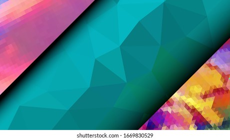 Geometric design. Colorful gradient mosaic background. Geometric triangle, mosaic, abstract background. Mosaic, color background. Mosaic texture. The effect of stained glass. EPS 10 Vector