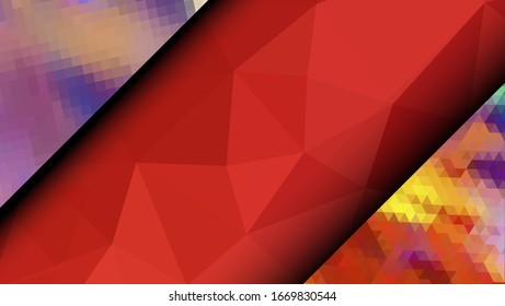 Geometric design. Colorful gradient mosaic background. Geometric triangle, mosaic, abstract background. Mosaic, color background. Mosaic texture. The effect of stained glass. EPS 10 Vector