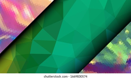 Geometric design. Colorful gradient mosaic background. Geometric triangle, mosaic, abstract background. Mosaic, color background. Mosaic texture. The effect of stained glass. EPS 10 Vector