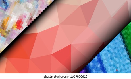 Geometric design. Colorful gradient mosaic background. Geometric triangle, mosaic, abstract background. Mosaic, color background. Mosaic texture. The effect of stained glass. EPS 10 Vector