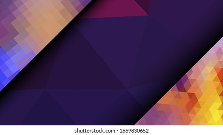 Geometric design. Colorful gradient mosaic background. Geometric triangle, mosaic, abstract background. Mosaic, color background. Mosaic texture. The effect of stained glass. EPS 10 Vector