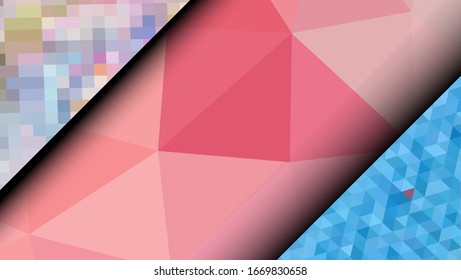 Geometric design. Colorful gradient mosaic background. Geometric triangle, mosaic, abstract background. Mosaic, color background. Mosaic texture. The effect of stained glass. EPS 10 Vector