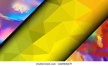 Geometric design. Colorful gradient mosaic background. Geometric triangle, mosaic, abstract background. Mosaic, color background. Mosaic texture. The effect of stained glass. EPS 10 Vector