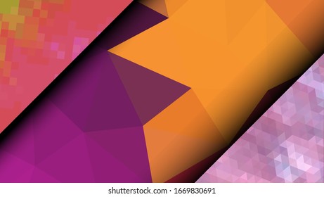 Geometric design. Colorful gradient mosaic background. Geometric triangle, mosaic, abstract background. Mosaic, color background. Mosaic texture. The effect of stained glass. EPS 10 Vector