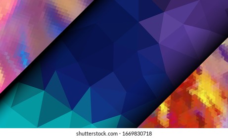 Geometric design. Colorful gradient mosaic background. Geometric triangle, mosaic, abstract background. Mosaic, color background. Mosaic texture. The effect of stained glass. EPS 10 Vector