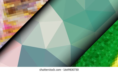 Geometric design. Colorful gradient mosaic background. Geometric triangle, mosaic, abstract background. Mosaic, color background. Mosaic texture. The effect of stained glass. EPS 10 Vector