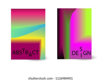 Geometric design for cover, poster, banner. Trendy background with effect gradient texture. Vector.