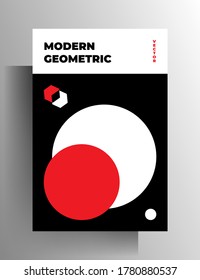 Geometric design cover template for book, magazine, brochure, catalog, folder, poster. A4 format. Vector 10 EPS.