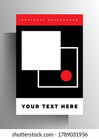 Geometric design cover template for book, magazine, brochure, catalog, folder, poster. A4 format. Vector 10 EPS.