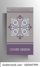 Plantilla de portada de diseño geométrico para libro, folleto, catálogo, afiche. Ilustración de color del vector.