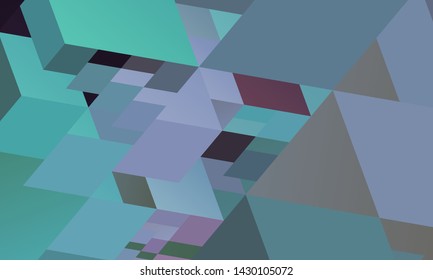 Geometric Design Cube Colorful Futuristic Background Stock Vector 