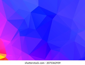 Geometric design. Dark blue ​gradient background. Geometric triangle, mosaic, abstract background EPS 10 Vector