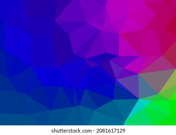 Geometric design. Dark blue ​gradient background. Geometric triangle, mosaic, abstract background EPS 10 Vector