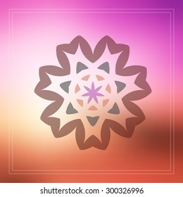 geometric design decorative elements on blur background