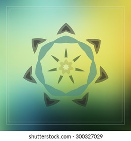 geometric design decorative elements on blur background