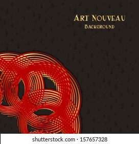 Geometric design element in art nouveau style