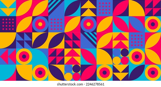 Elemento de diseño geométrico semitono formas gráficas coloreadas líneas vectoriales formas murales abstractas fondo panner punto