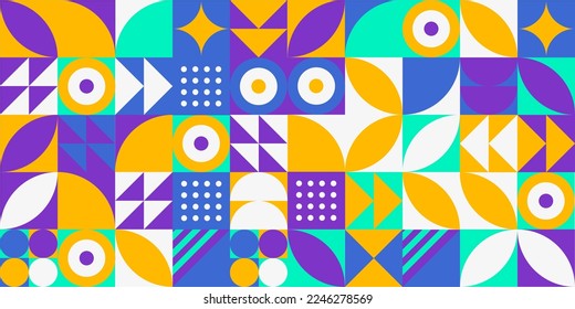 Elemento de diseño geométrico semitono formas gráficas coloreadas líneas vectoriales formas murales abstractas fondo panner punto