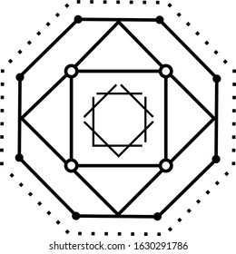 Geometric design element line  art icon 